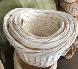 Willow baskets 58X50XH22, 49X42XH19, 43X34X17cm, 35X29XH15 cm, 4 pcs